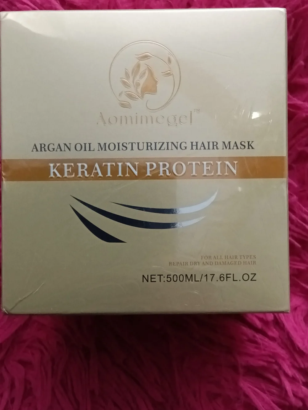 Keratin Protein Argan Oil Moisturizing Hair Mask - Gold